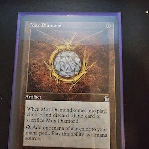 Mox Diamond Artifact Card – Custom Proxy, Magic Play Accessory