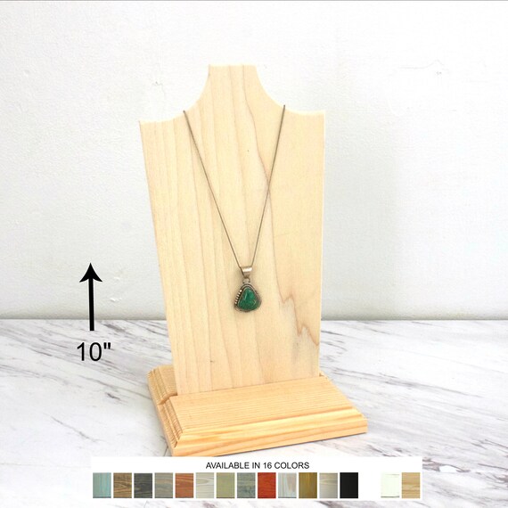 Wood Necklace Displays Busts Neck Forms Jewelry Displays Etsy