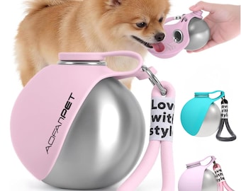 Portable Pet Water Bottle, Leak-Proof Travel Hydration Container, Stainless Steel Outdoor Dog Cat Accessory