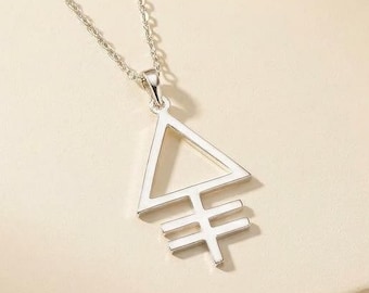 Phosphorus Symbol Necklace | 925 Sterling Silver | Minimalist Alchemy Design | Thoughtful Science Gift
