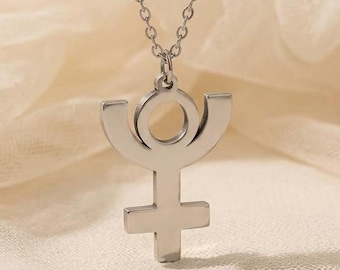 Pluto Symbol Necklace | 925 Sterling Silver | Celestial Astrology | Spiritual Gift