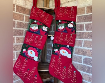 Ein Paar großer großer (33 ") ITR Santa Weihnachtsstrumpf