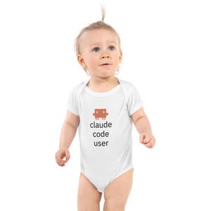Body para bebé con el código de Claude, ropa divertida para bebés con temática tecnológica, regalo para desarrolladores de IA.