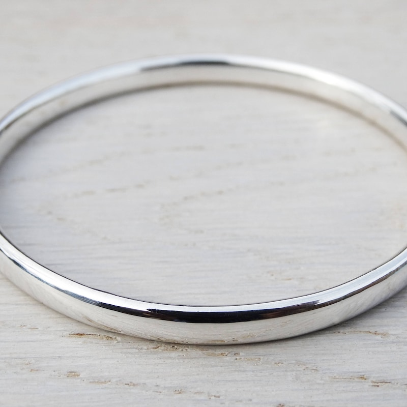 A heavy sterling silver bangle main image 1