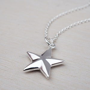Silver Star Necklace | Geometric | Solid Sterling Silver