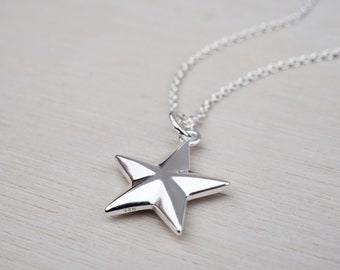 Silver Star Necklace | Geometric | Solid Sterling Silver