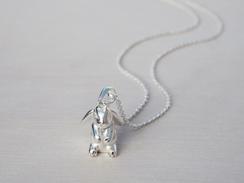 Silver Rabbit Necklace Sterling Silver Etsy
