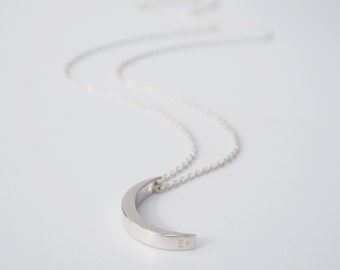 New Moon Sterling Silver Necklace