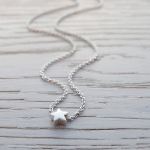 Tiny Silver Star Necklace | Sterling Silver