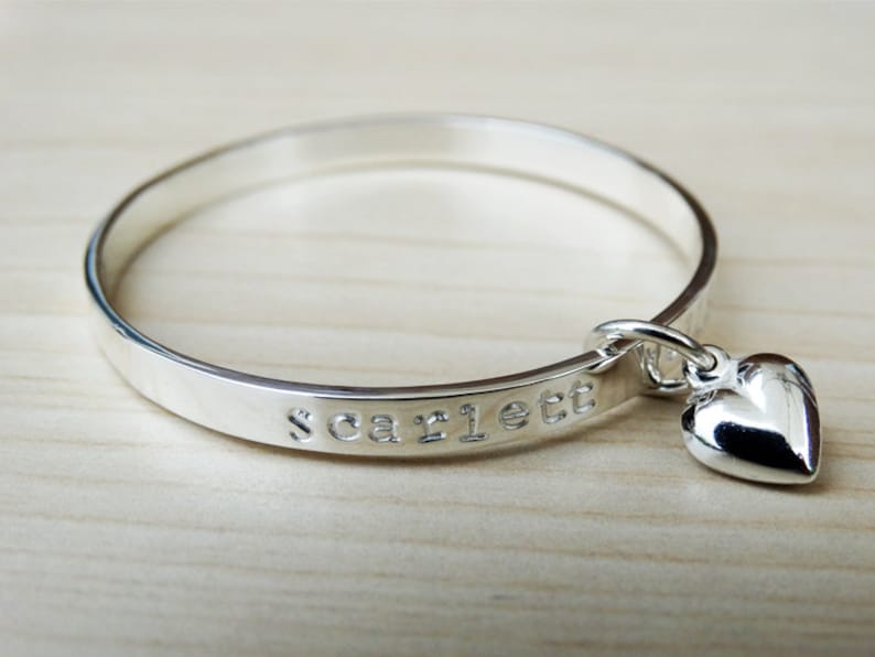 personalised silver baby bracelet
