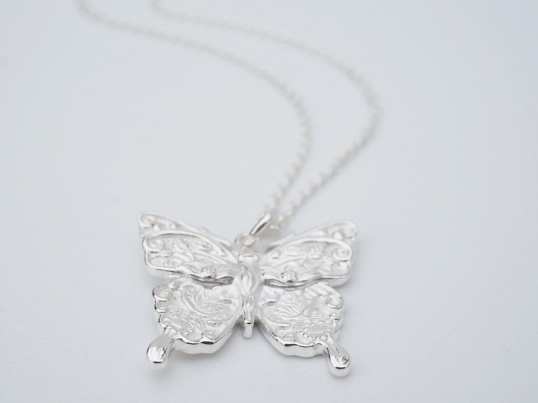 Solid Beat 「butterfly pendant」 silver925 925 Silver Butterfly Pendant Necklace - Etsy