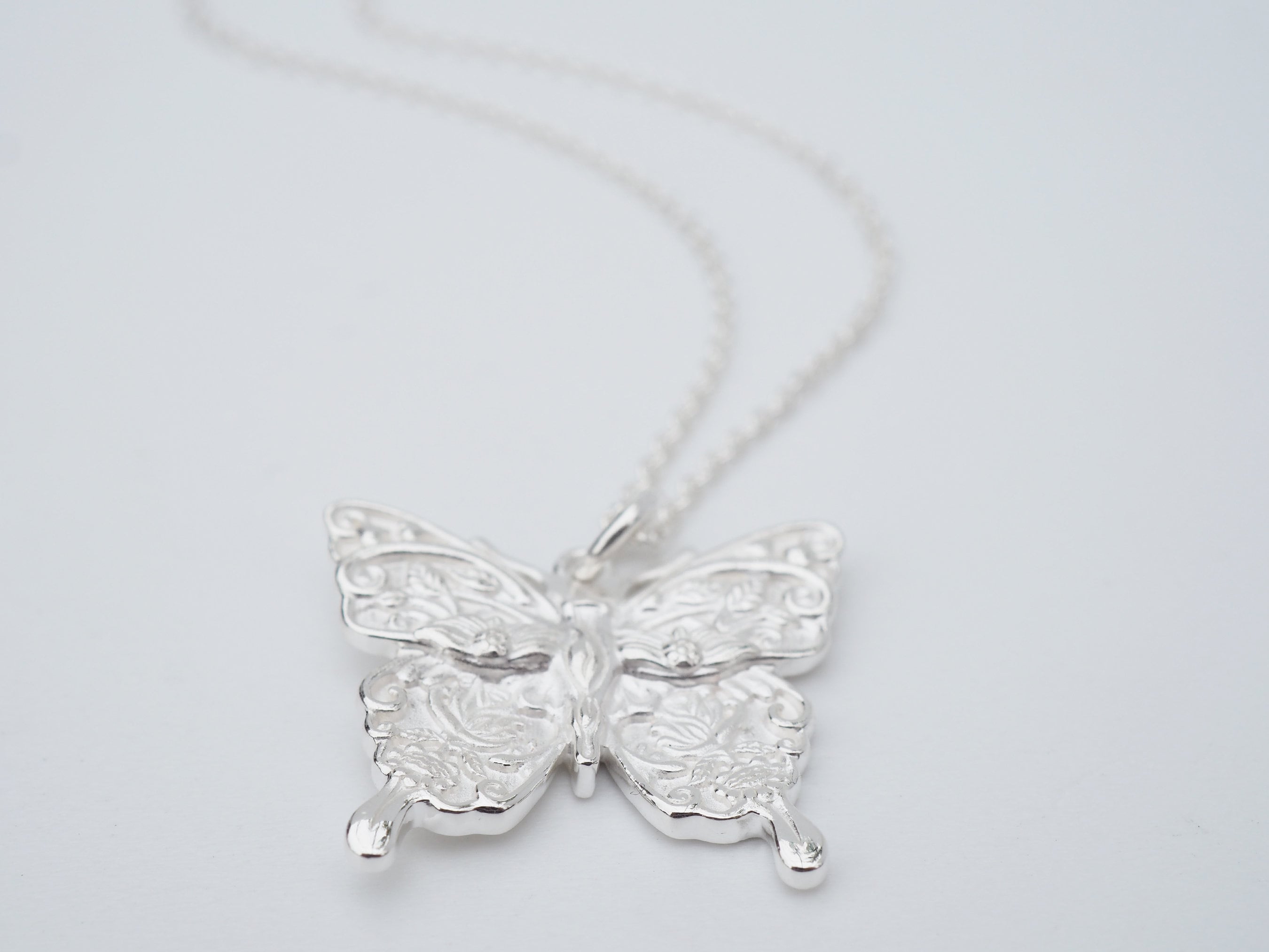 Sterling Silver Butterfly Necklace | Vintage Inspired - Etsy