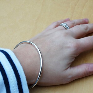 Solid Silver Bangle Sterling Silver image 3
