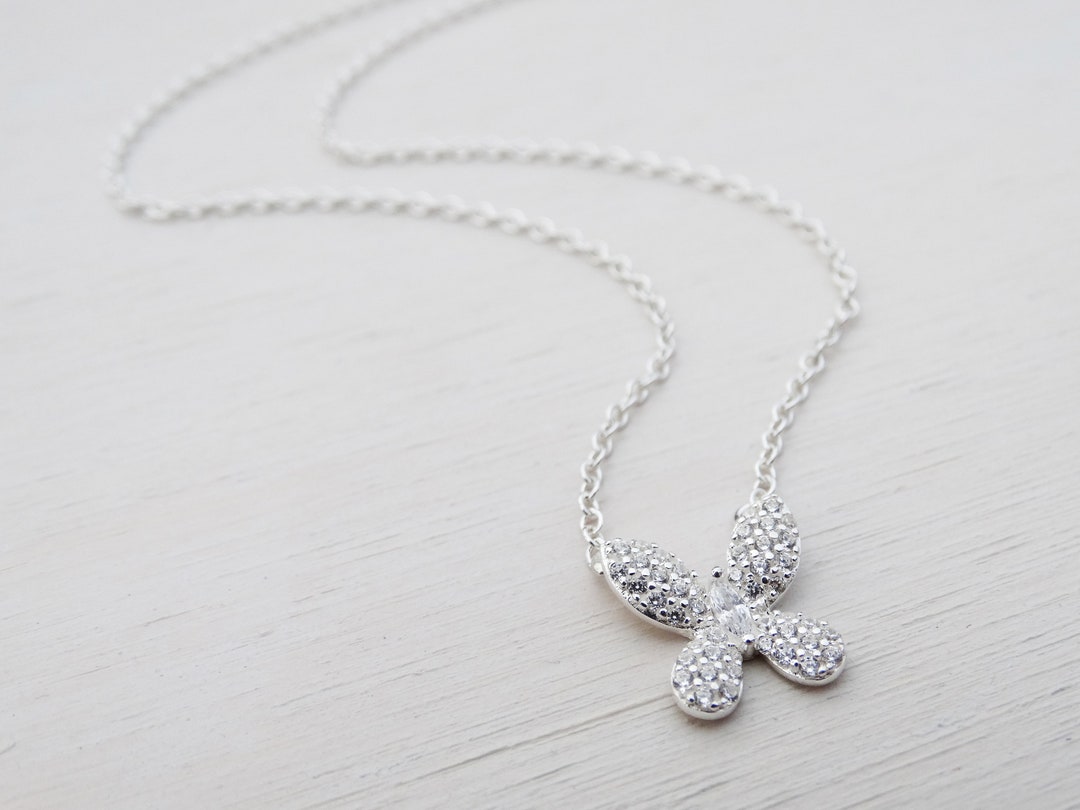Yienate Boho Schmetterling Halskette – Silberner Hohl-Anhänger, Statement-Schmuck Für Frauen