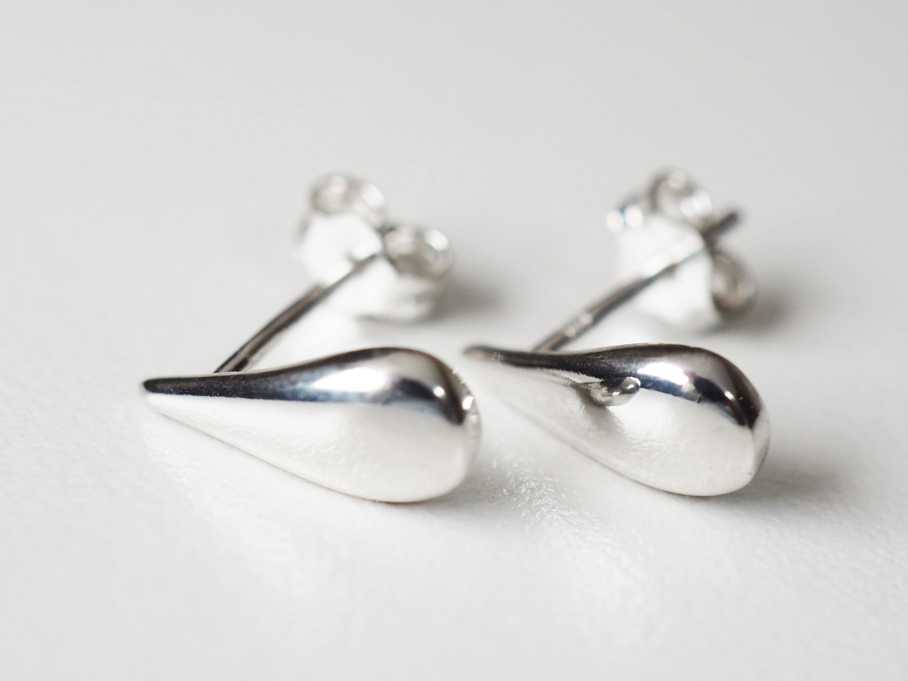Sterling Silver Teardrop Stud Earrings