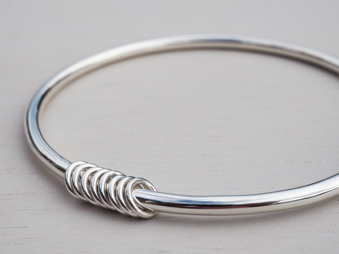 Sterling Silver Bangle, 3mm - Jai Style