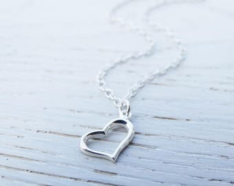 Silver Heart Anklet, Sterling Silver