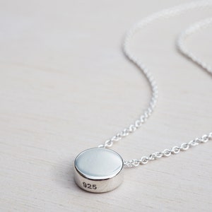 Silver Dot Necklace | Sterling Silver Circle