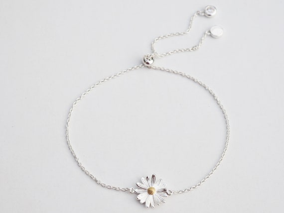 Daisy Slider Bracelet | Sterling Silver