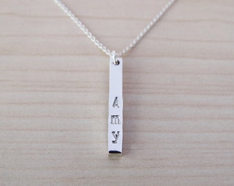 Silver Name Necklace One Silver Stick 