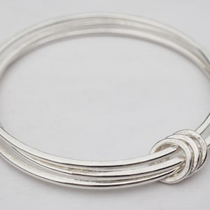 Triple Silver Bangle | Sterling Silver