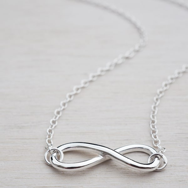 Silver Infinity Necklace - Sterling Silver