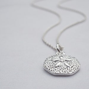 Silver Sand Dollar Necklace | Sterling Silver