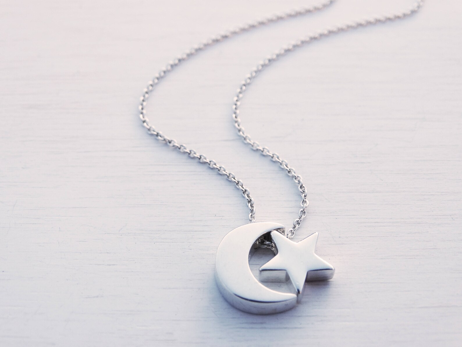 Moon Star Layered Necklace (925 silver)
