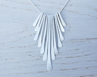 Delicate Sterling Silver Fringe Necklace