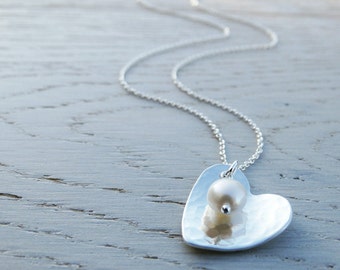★ROSEMONT★ Silver Heart Pearl Necklace RC24B01K V-350931200_0_565.jpg?pristine