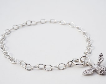 Sterling Silver Bee Bracelet