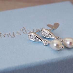 Silber & Perlen Ohrstecker - Sterling Silber