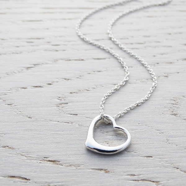 Collier Open Heart en argent sterling