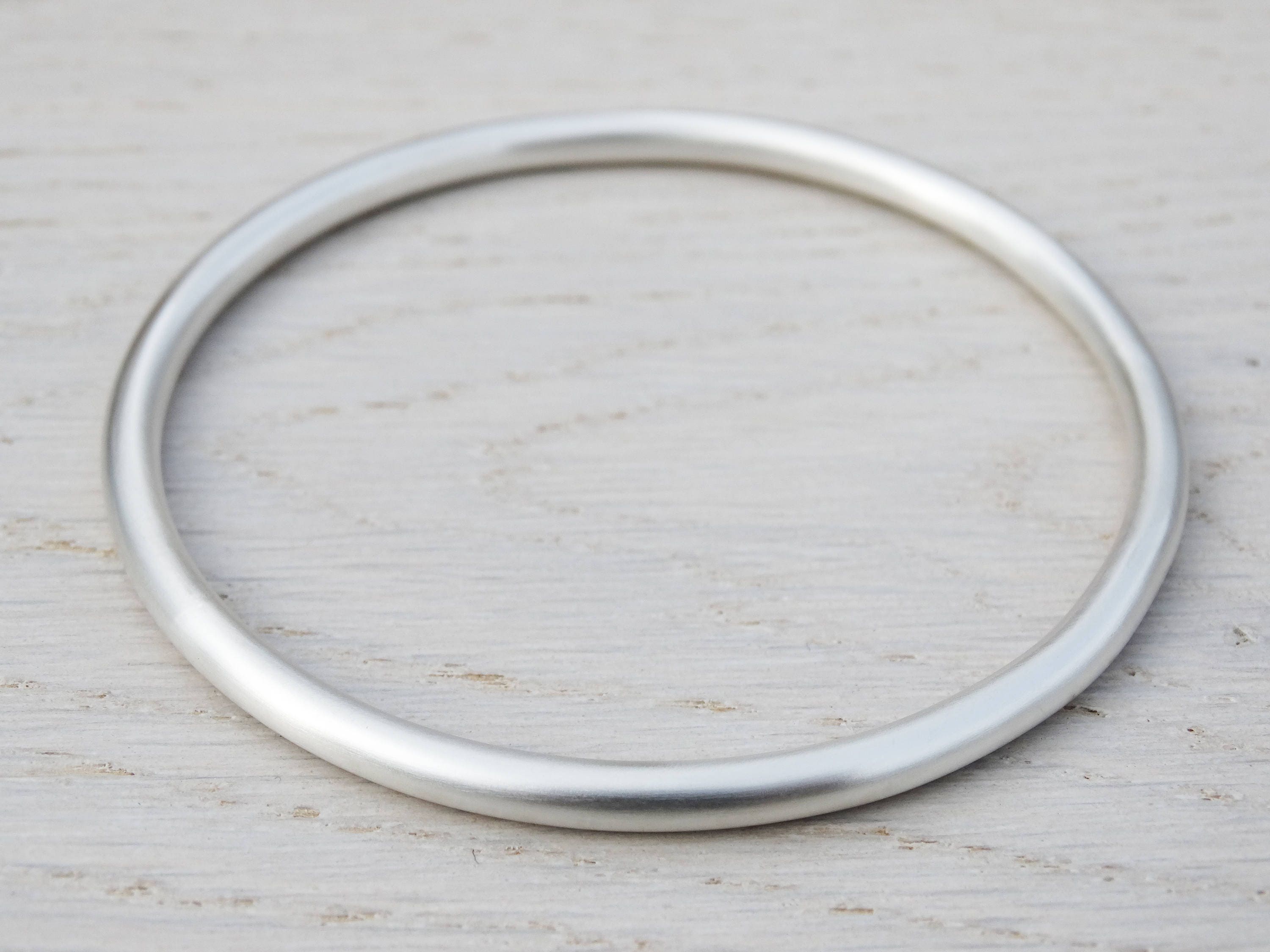 Chunky Silver Bangle 