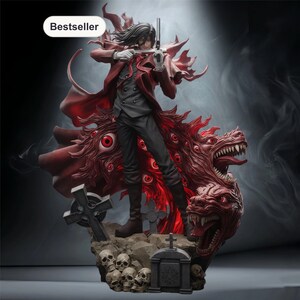 Hellsing – Alucard | Nocturne Dominion STL Statue | 3D Print Model | Digital STL File