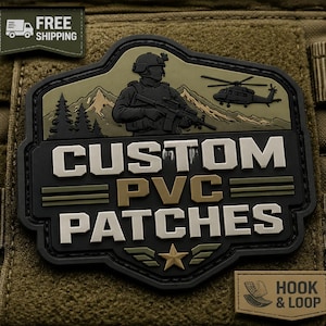 PVC-patches op maat - Klittenband - Gratis verzending