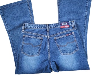 Womens Vintage Y2K Bongo Flare Jeans Juniors 9 Blue 28" Inseam
