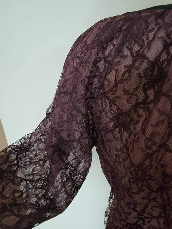 70s handmade sheer lace nightgown, Milk Bath Dres… - image 4