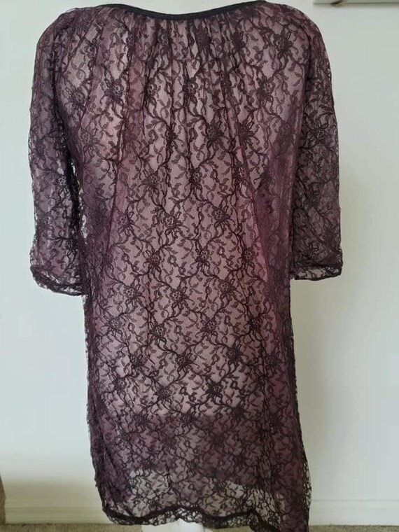 70s handmade sheer lace nightgown, Milk Bath Dres… - image 5