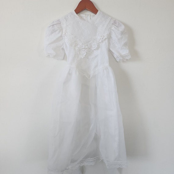 Vintage Bonnie Jean New York White Formal Dress 10 Wedding Baptism Communion Etsy