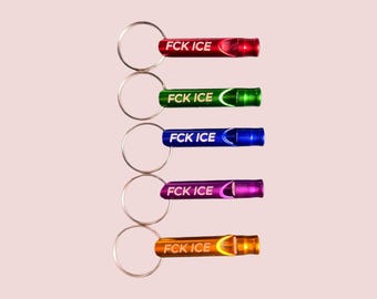 Aluminum Whistle Keychain Loud Emergency Safety Whistle Portable Outdoor Survival Tool with Key Ring Multiple Colors