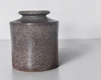 Gres danés vintage: jarrón de cerámica de estudio Wabi sabi de Lone Skousen Petersen