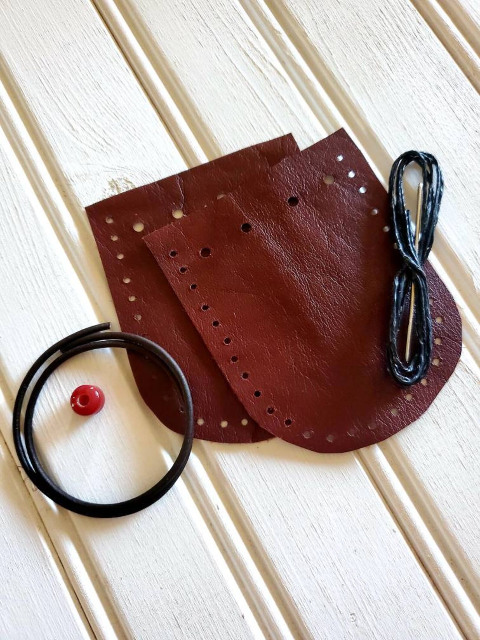 Leather Pouch Kit with Instructions for Kids and Beginners Etsy