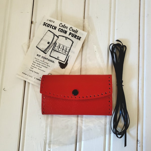 Vintage Leather Coin Purse Kit by Tandy Leather Company