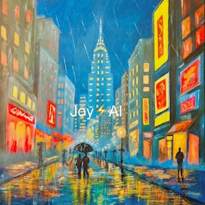 Nyc rain painting - Etsy 日本