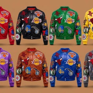 Herr Patchwork Kohud Läder Varsity Jacka Retro Bomber Streetwear Kappa Vintage Ytterkläder