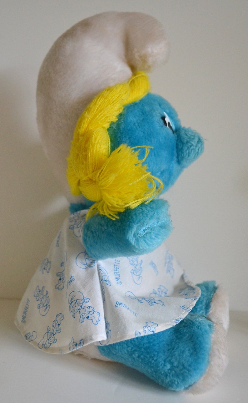 Vintage Smurfette Smurf Stuffed Plush. 10 1980s Cartoon | Etsy