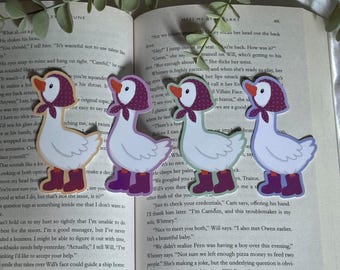 Babushka Goose - holographic sticker - handmade | cottagecore | water-resistant