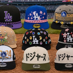 Anpassade MLB-kepsar | Phillies Donut, Dodgers Cherry Blossom, Ohtani japanskt broderi, anpassad pappakeps, present