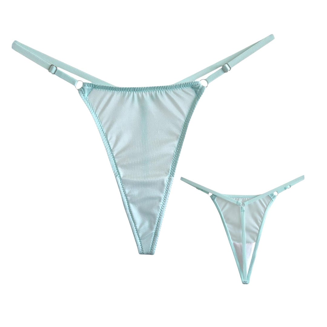 Low Rise G-string With Adjustable Straps. Silver-tone Hardware. - Etsy